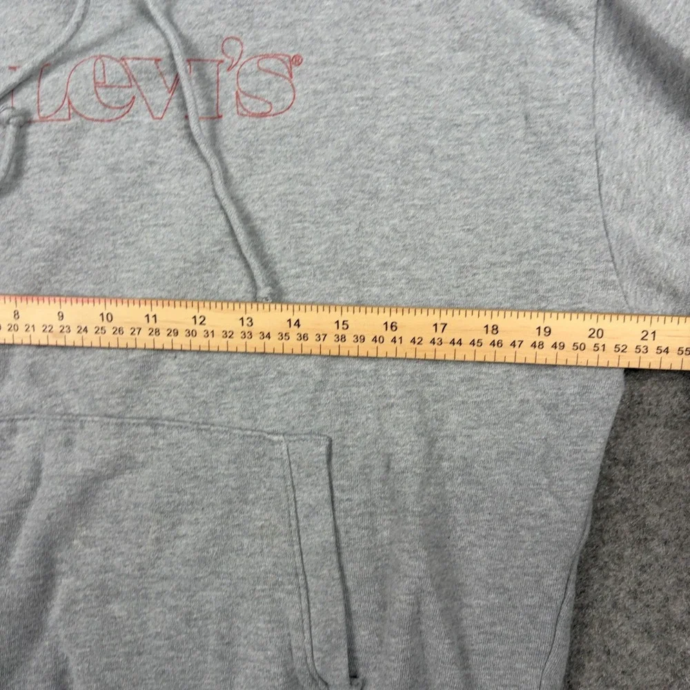 Levis‎ Hoodie Kids Medium Gray Graphic Pullover Long Sleeve Outdoor Sweatshirt